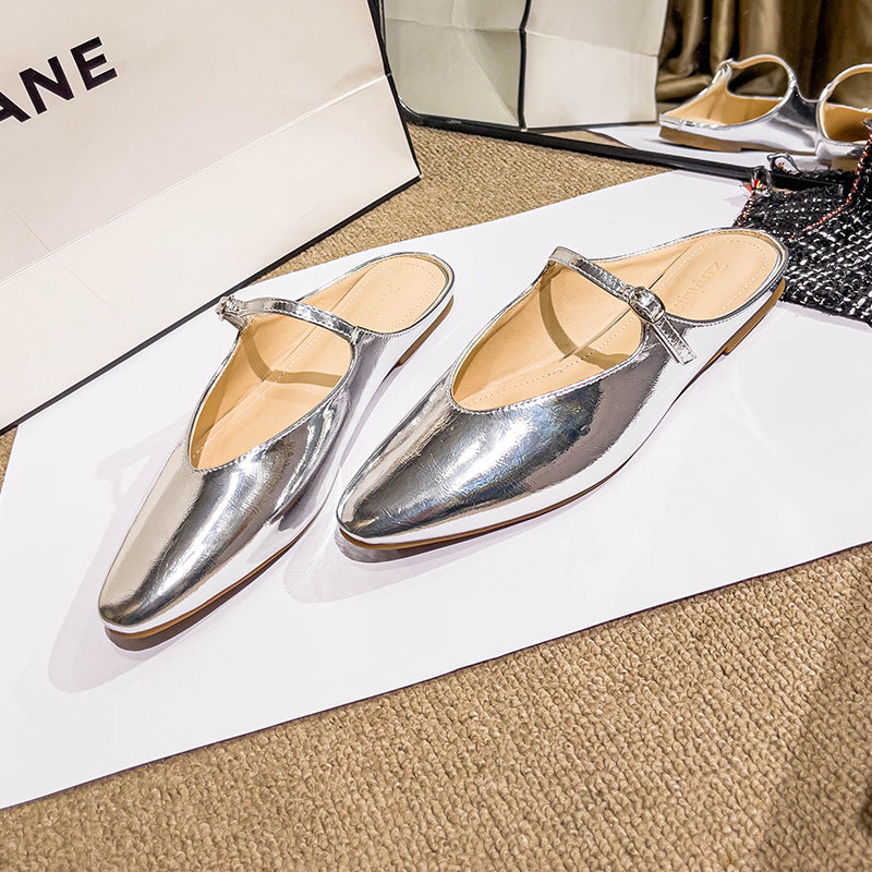 Silver Slip-on Shoes For Heightening NewGew