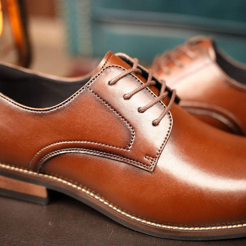 Men Classic Minimalism Cowhide Casual Oxford Shoes Newgew Shoes