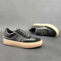 Men Stylish Patchwork Leather Flat Casual Shoes Newgew Shoes