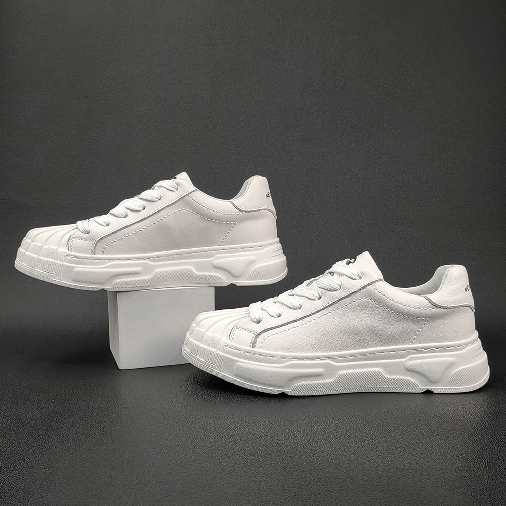 Men Minimalist Leather Patchwork Casual Shoes Newgew Shoes