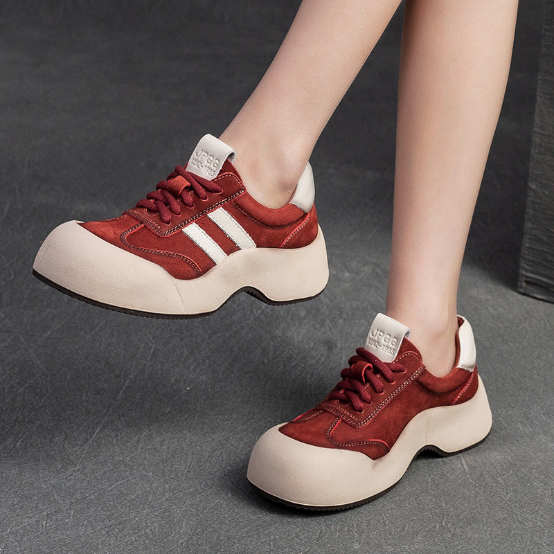 Women Minimalist Fashion Leather Sport Casual Shoes Newgew Shoes