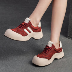 Women Minimalist Fashion Leather Sport Casual Shoes Newgew Shoes