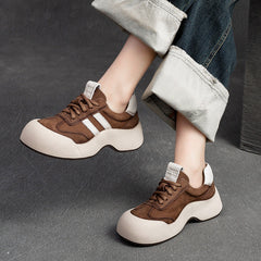 Women Minimalist Fashion Leather Sport Casual Shoes Newgew Shoes