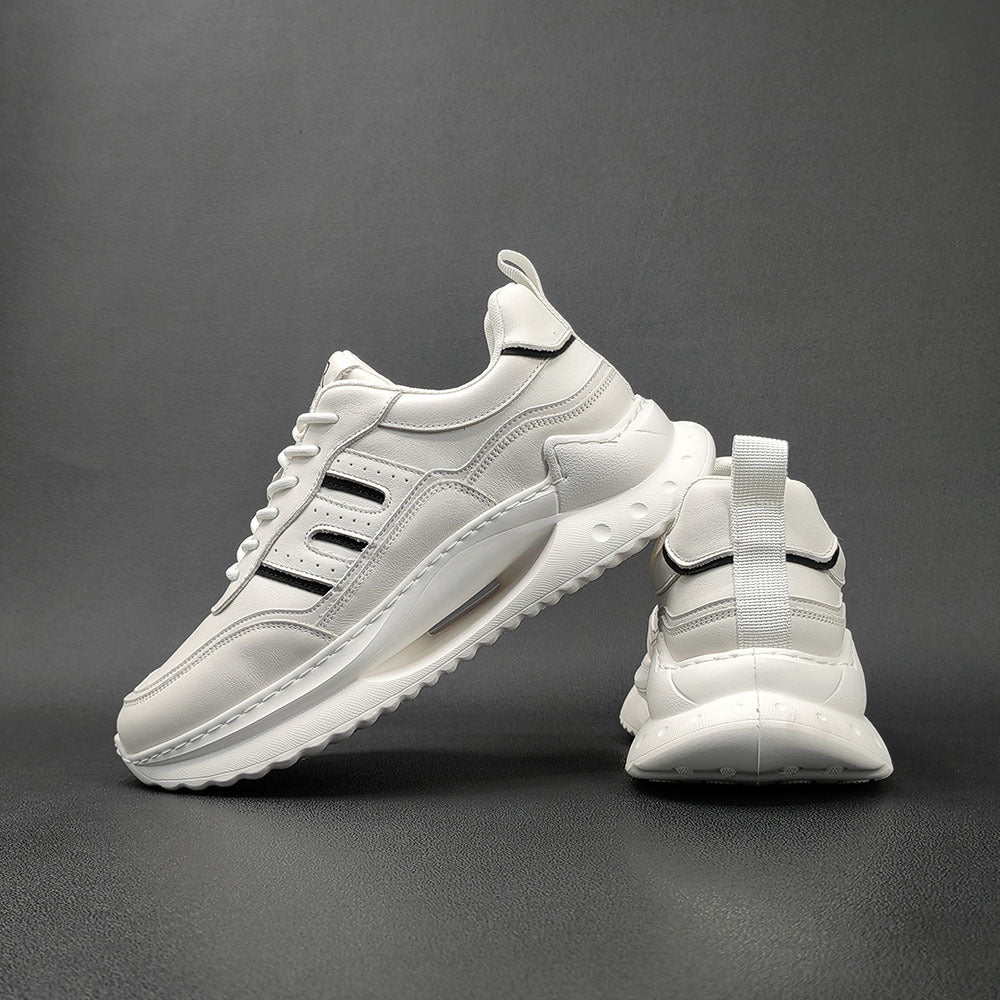 Men Stylish Thick Soled Leather Casual Shoes Newgew Shoes