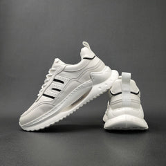 Men Stylish Thick Soled Leather Casual Shoes Newgew Shoes