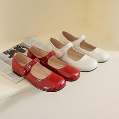 Women Glossy Soft Casual Mary Jane Shoes Newgew Shoes