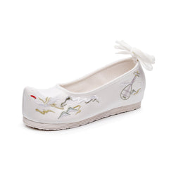 Bow Antique Embroidered For Han Chinese Canvas Shoes Newgew