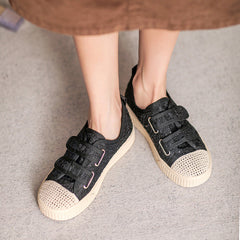 Women Fashion Breathable Velcro Flat Casual Shoes Newgew Shoes