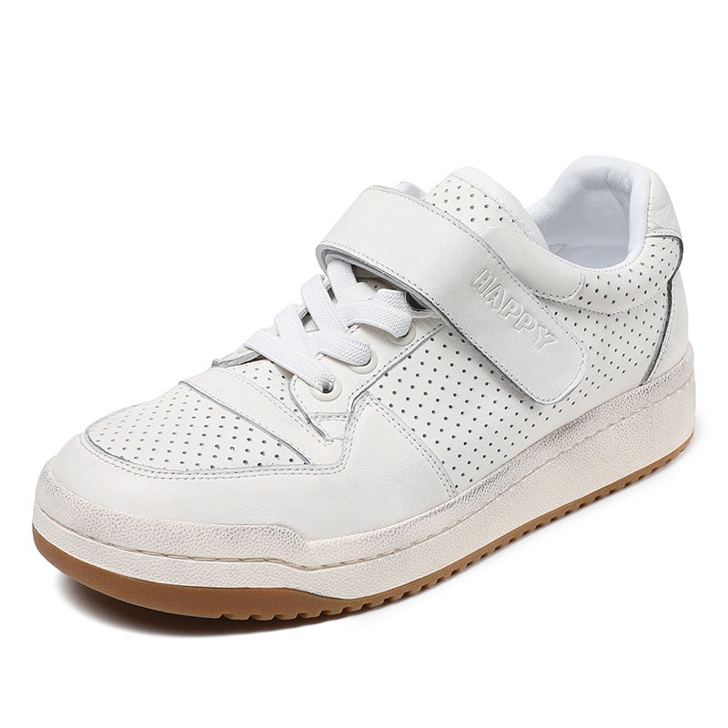 Women Minimalist Breathable Leather Flat Casual Shoes Newgew Shoes