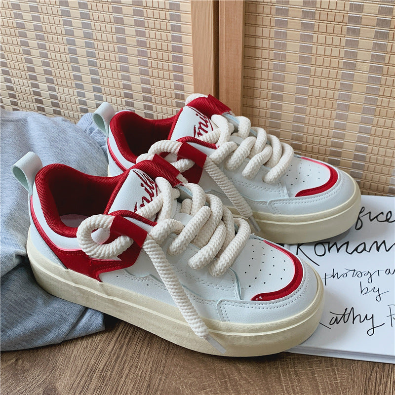 Skateboard Female Korean Sports White Style Canvas Shoes Newgew