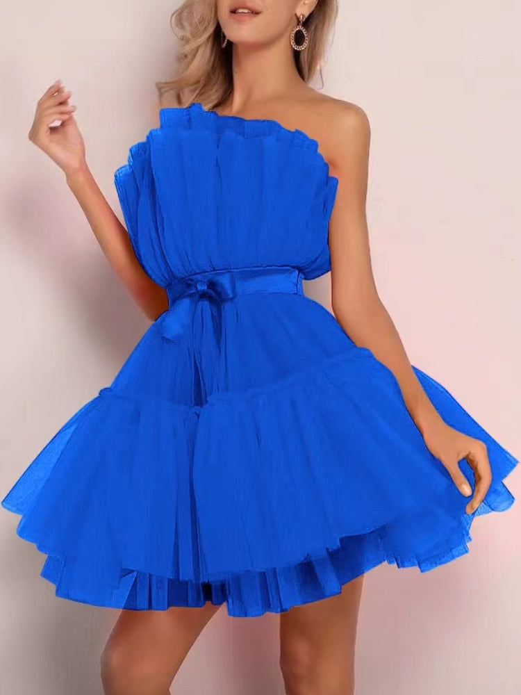 Mesh Bow Tulle Dress Newgew Dresses