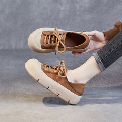 Women Fashion Minimalist Leather Flat Casual Shoes Newgew Shoes