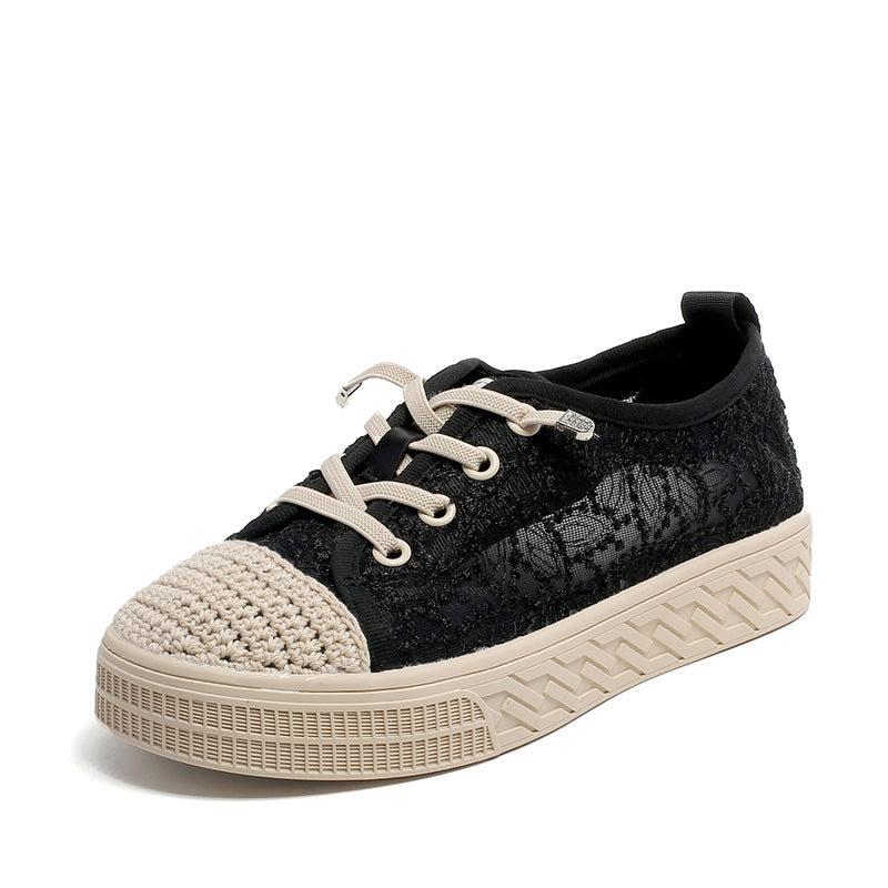 Women Hollow Mesh Summer Flat Casual Shoes Newgew Shoes
