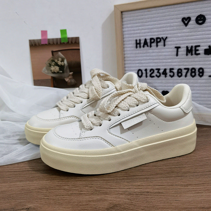 Versatile Milk Tea Color Round Toe Canvas Shoes Newgew