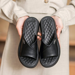 Women Minimalist Fashion Cassual Leather Slides Newgew Shoes
