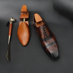 Men Handmade Classic Cowhide Oxford Shoes Newgew Shoes