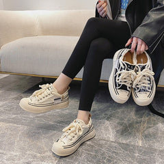 Women's Summer For Large And Small Size Thick Canvas Shoes Newgew