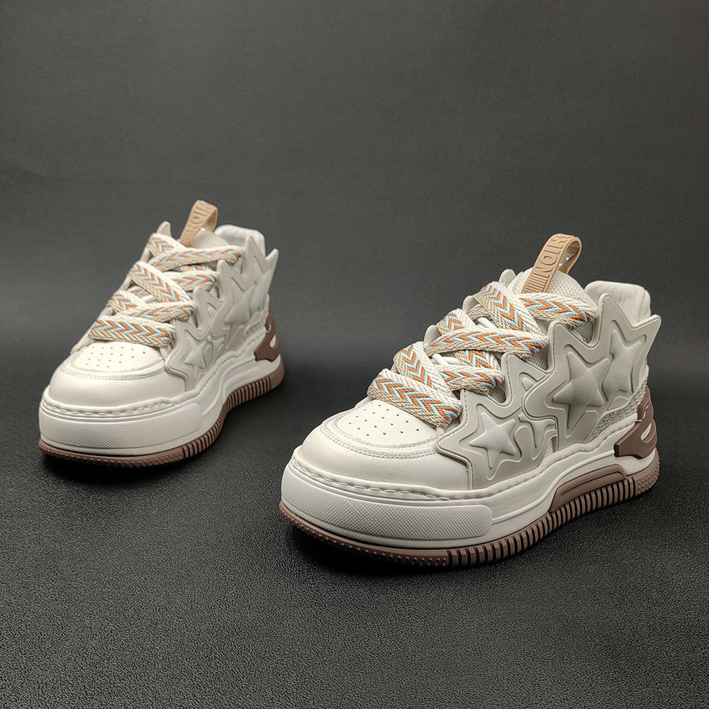 Men Fashion Color Matching Thick Soled Casual Sneakers Newgew Shoes