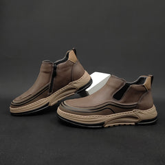 Men Fashion Minimalist Leather Ankle Boots Newgew Shoes