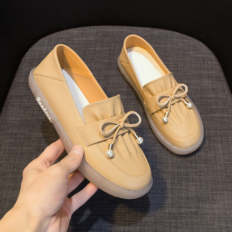 Women Casual Soft Leather Flats Shoes Newgew Shoes