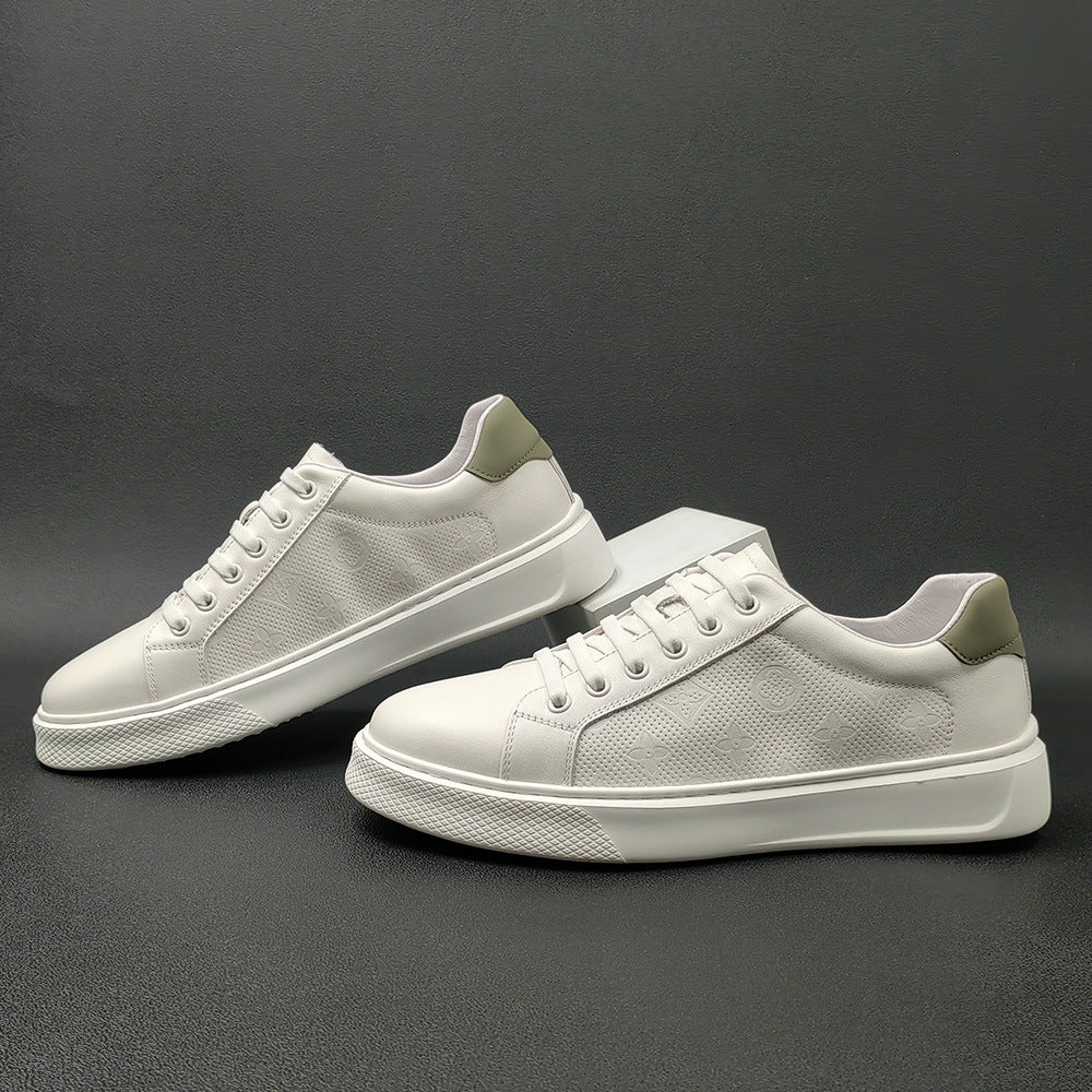 Men Fashion Breathable Leather Flat Casual Shoes Newgew Shoes