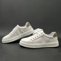 Men Fashion Breathable Leather Flat Casual Shoes Newgew Shoes