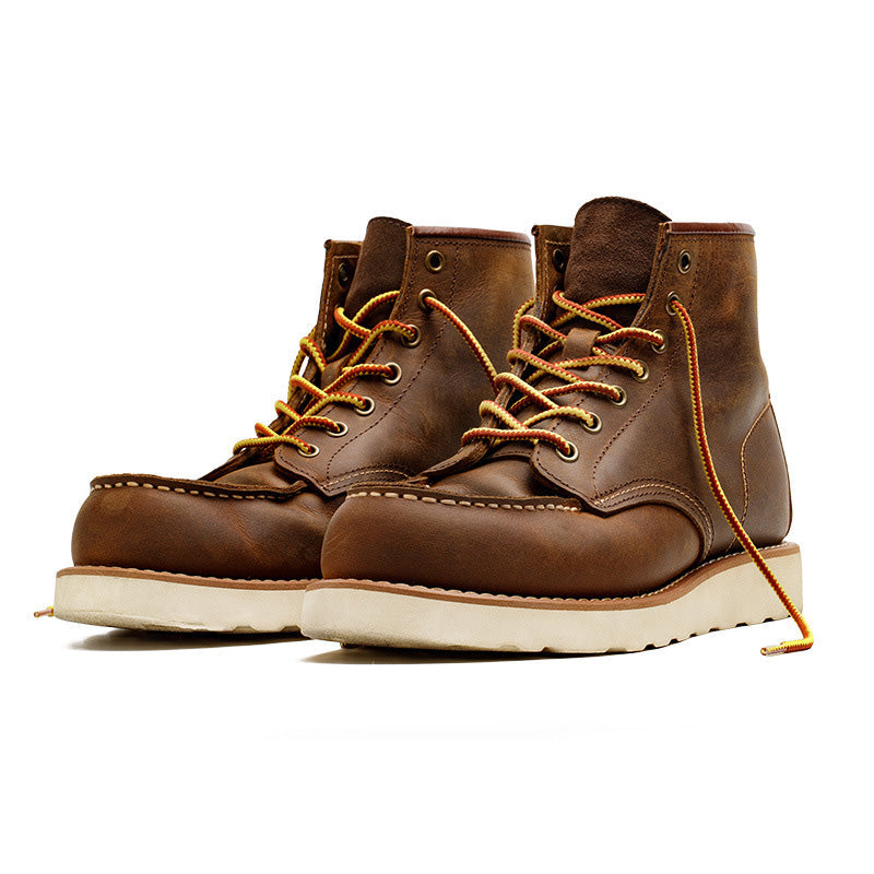 Men Retro Style Minimalist Leather Casual Boots Newgew Shoes