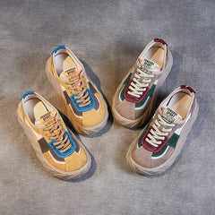 Women Fashion Patchwork Thick Soled Casual Shoes Newgew Shoes