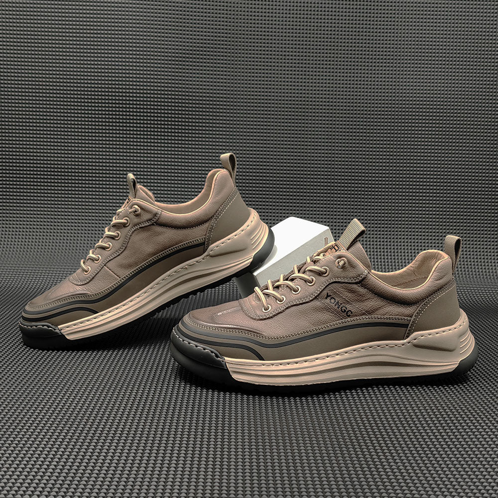 Men Fashion Leather Patchwork Casual Shoes Newgew Shoes