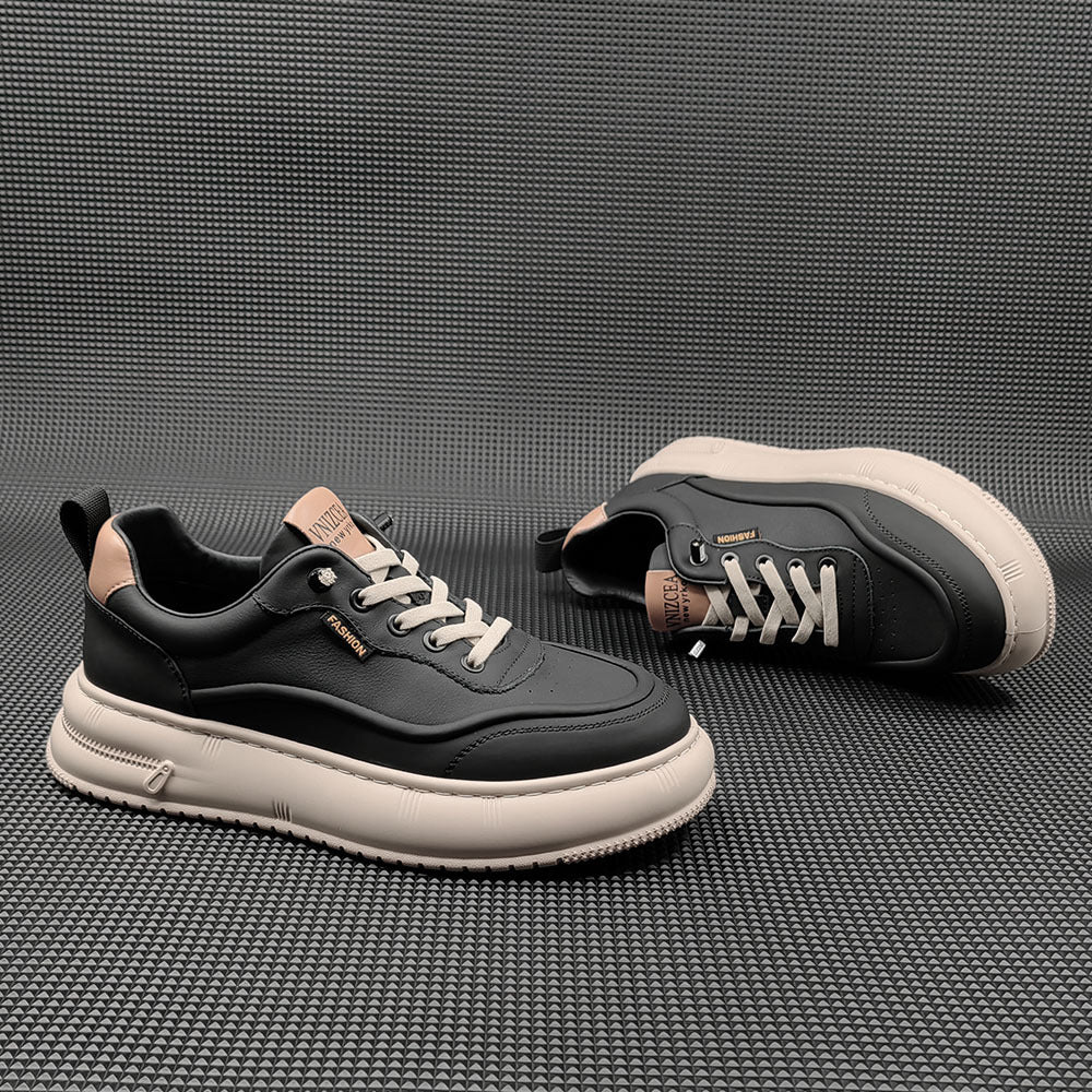 Men Fashion Leather Flat Casual Shoes Newgew Shoes