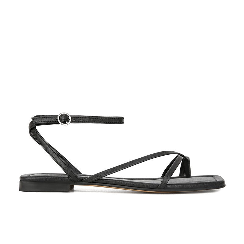 Square Toe Cross Strap Flat Thong Sandals Newgew