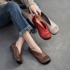 Women Minimalist Soft Leather Casual Flats Newgew Shoes