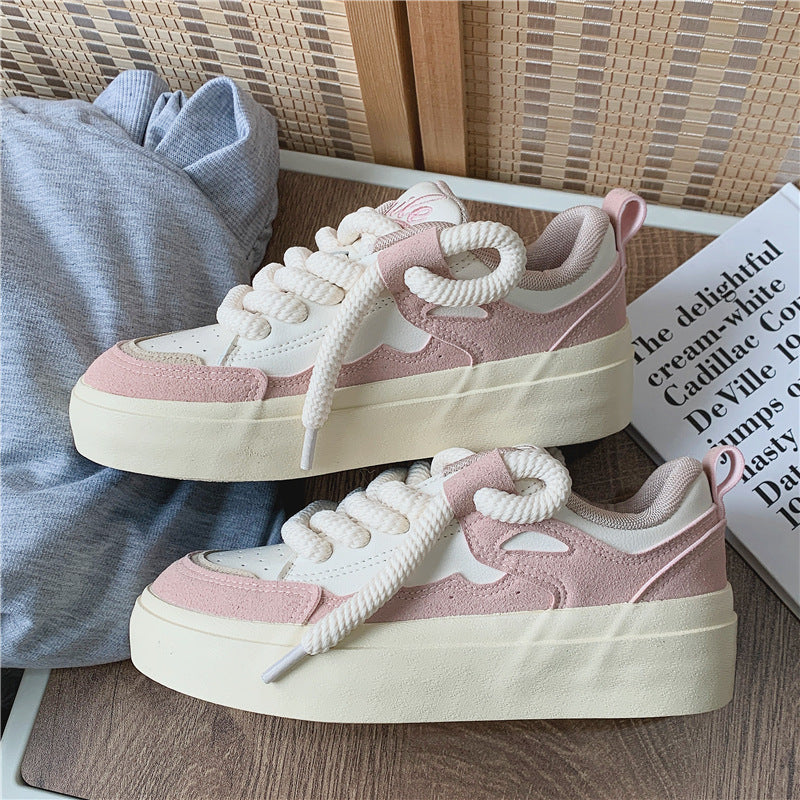 Skateboard Female Korean Sports White Style Canvas Shoes Newgew