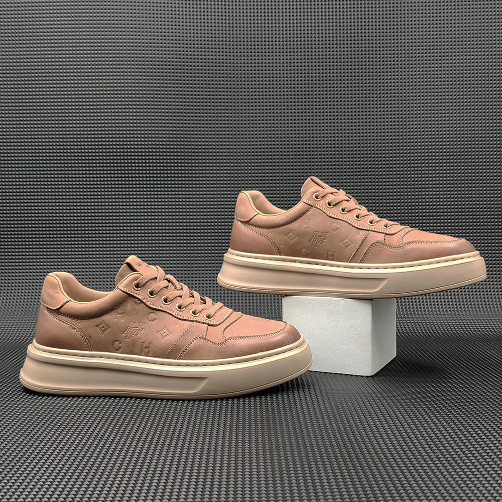 Men Minimalist Fashion Leather Flat Casual Shoes Newgew Shoes