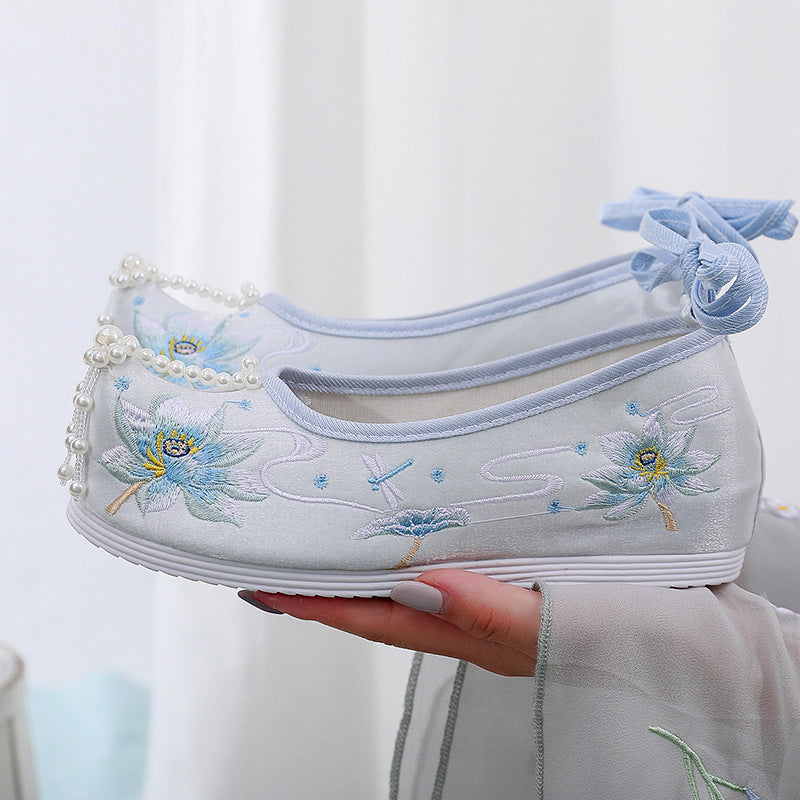 Pumps Warped Head Bow For Han Chinese Canvas Shoes Newgew
