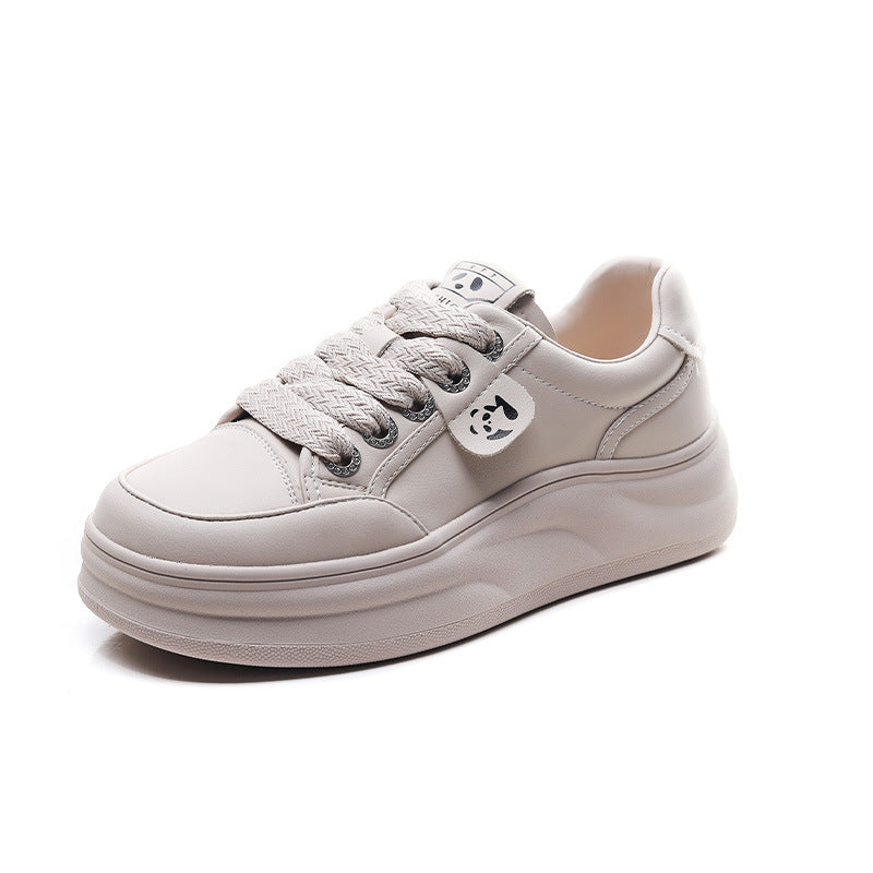Women Minimalism Fashion Leather Casual Platform Shoes Newgew Shoes