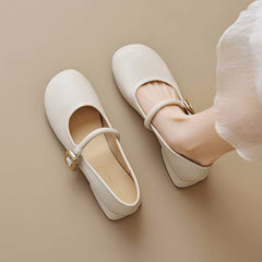 Women Minimalist Fashion Soft Low Block Pumps Newgew Shoes