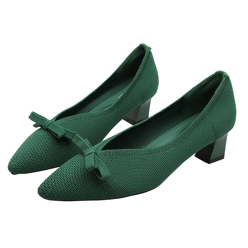 Bow Tie Versatile Commuting High Heels Newgew