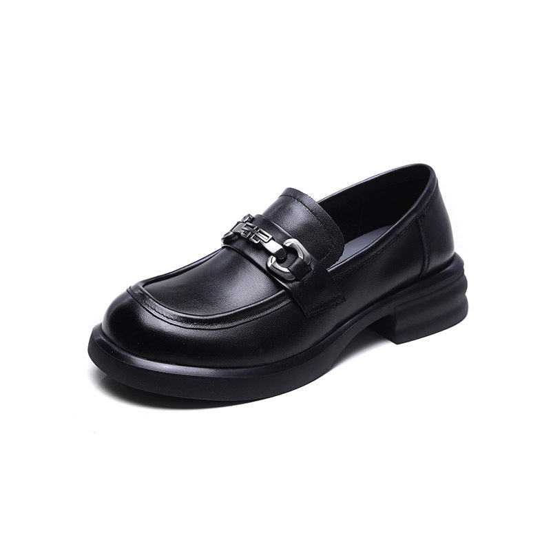 Women Retro Soft Leather Casual Loafers Newgew Shoes