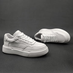 Men Minimalist Breathable Leather Casual Sneakers Newgew Shoes