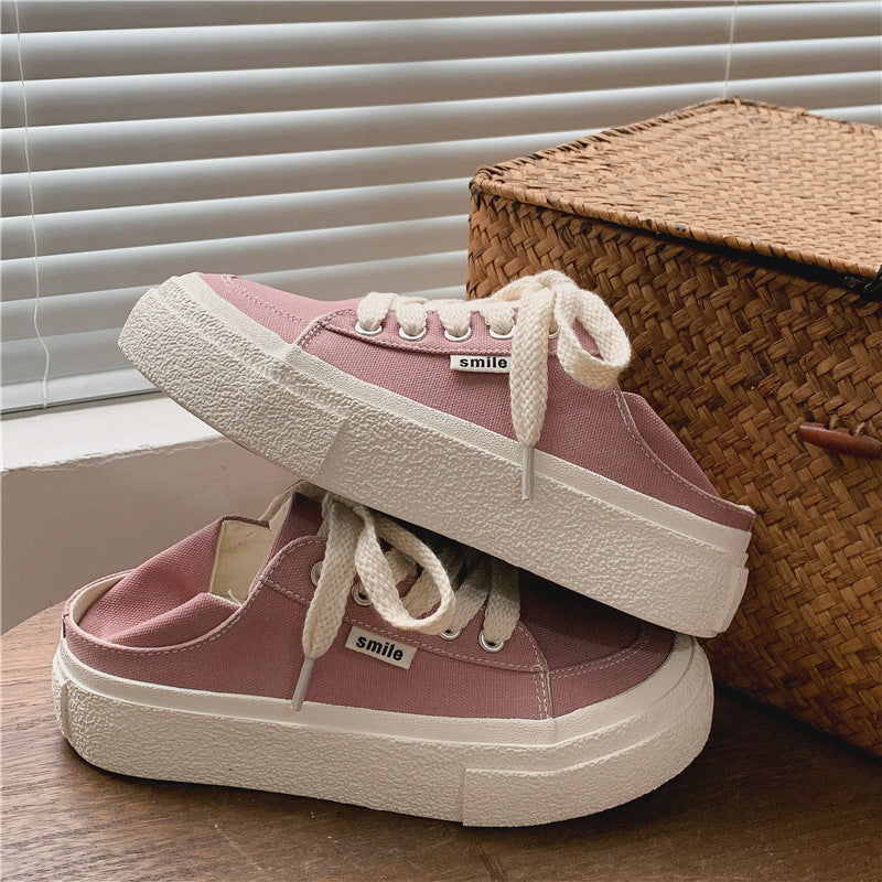 Spring White Female Breathable Preppy Style Canvas Shoes Newgew
