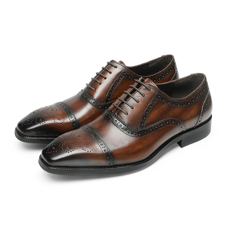 Men Handmade Classic Cowhide Oxford Shoes Newgew Shoes