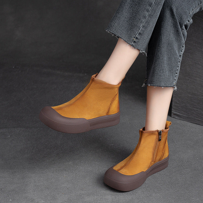 Women Retro Suede Casual Ankle Boots Newgew Shoes