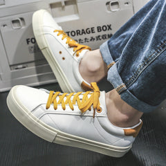 Men Fashion Minimalism PU Leather Skate Shoes Newgew Shoes