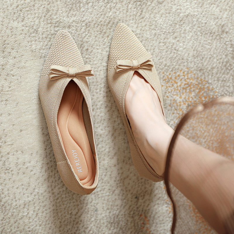 Bow Tie Versatile Commuting High Heels Newgew