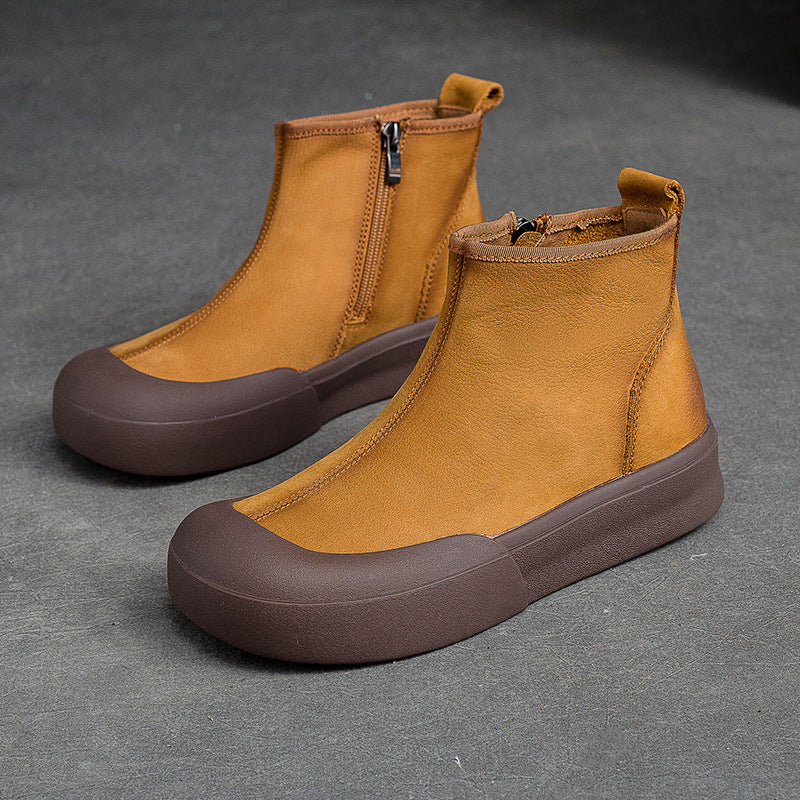 Women Retro Suede Casual Ankle Boots Newgew Shoes