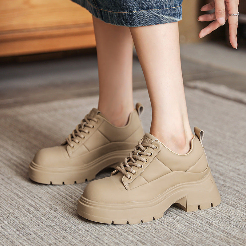 Women Fashion Leather Platform Casual Shoes Newgew Shoes