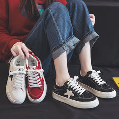 Women's Trendy Korean Style Spring Running Board Canvas Shoes Newgew