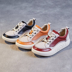Women Handmade Fashion Leather Casual Shoes Newgew Shoes