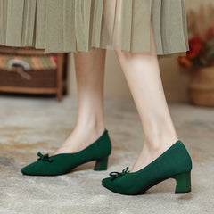 Bow Tie Versatile Commuting High Heels Newgew